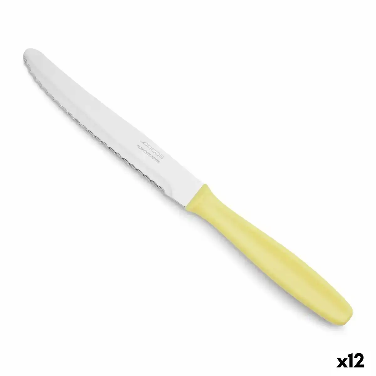 Couteau de table arcos yellow acier inoxydable polypropyle ne 12 unite s_1954. DIAYTAR COTE D'IVOIRE - Là où Chaque Achat a du Sens. Explorez notre gamme et choisissez des produits qui racontent une histoire, votre histoire.