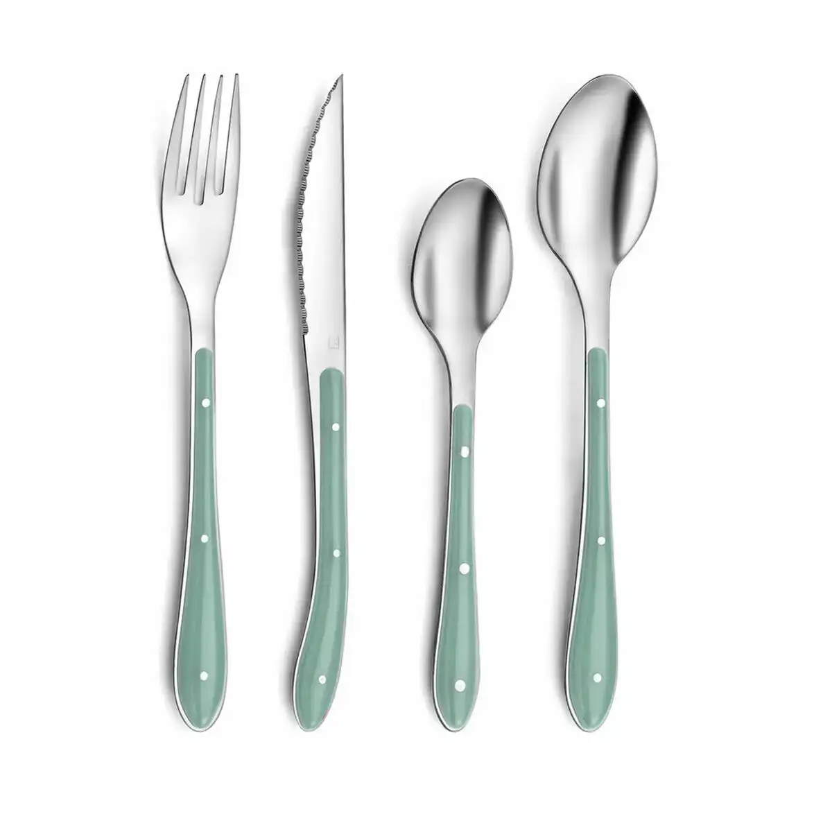 Couverts amefa bistro me tal vert 24 pcs_5377. DIAYTAR COTE D'IVOIRE - Où Choisir Devient une Découverte. Explorez notre boutique en ligne et trouvez des articles qui vous surprennent et vous ravissent à chaque clic.