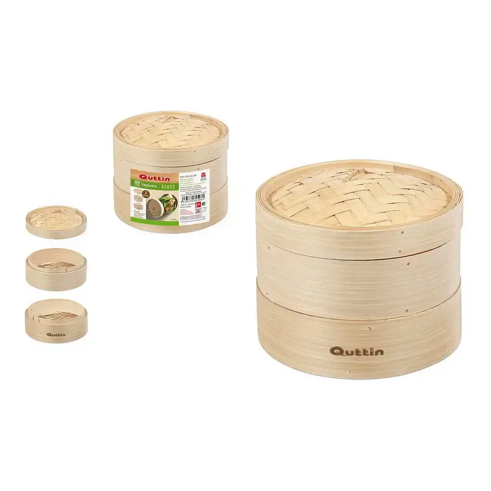Cuiseur vapeur quttin bamboo 2 niveaux 19 17 x 15 5 cm_6552. DIAYTAR COTE D'IVOIRE - Où la Qualité est Notre Engagement. Explorez notre boutique en ligne pour découvrir des produits conçus pour vous apporter satisfaction et plaisir.