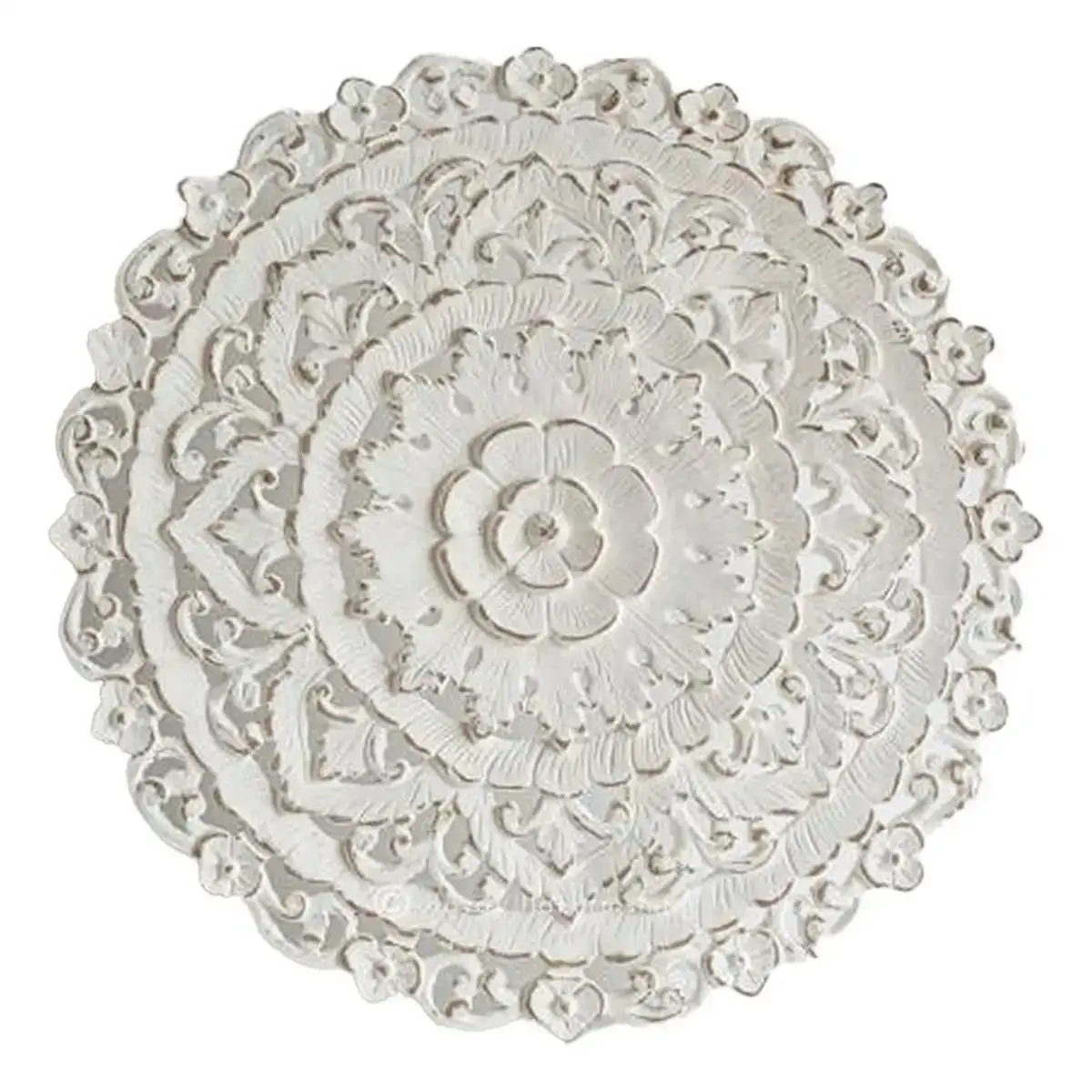 De coration murale dkd home decor mandala blanc bois mdf 90 x 2 x 90 cm_4382. DIAYTAR COTE D'IVOIRE - L'Art de Magasiner sans Frontières. Parcourez notre vaste sélection d'articles et trouvez tout ce dont vous avez besoin, du chic à l'authentique, du moderne au traditionnel.