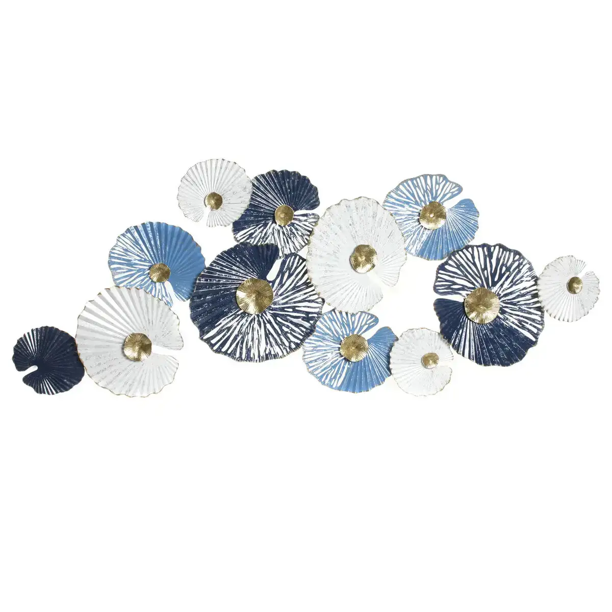 De coration murale dkd home decor me tal bleu cercles blancs 158 x 8 x 64 cm_1711. DIAYTAR COTE D'IVOIRE - L'Art de Vivre l'Élégance Accessible. Parcourez notre gamme variée et choisissez des produits qui ajoutent une touche de sophistication à votre style.
