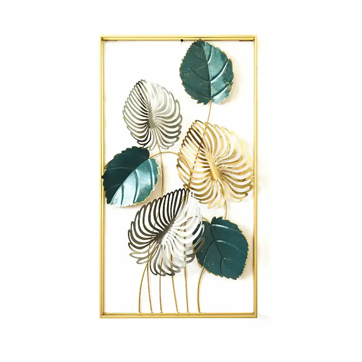 De coration murale dkd home decor me tal dore vert 50 x 8 3 x 91 cm_2372. DIAYTAR COTE D'IVOIRE - L'Art de Vivre l'Excellence au Quotidien. Explorez notre gamme et choisissez des produits qui ajoutent une note de prestige à votre vie.