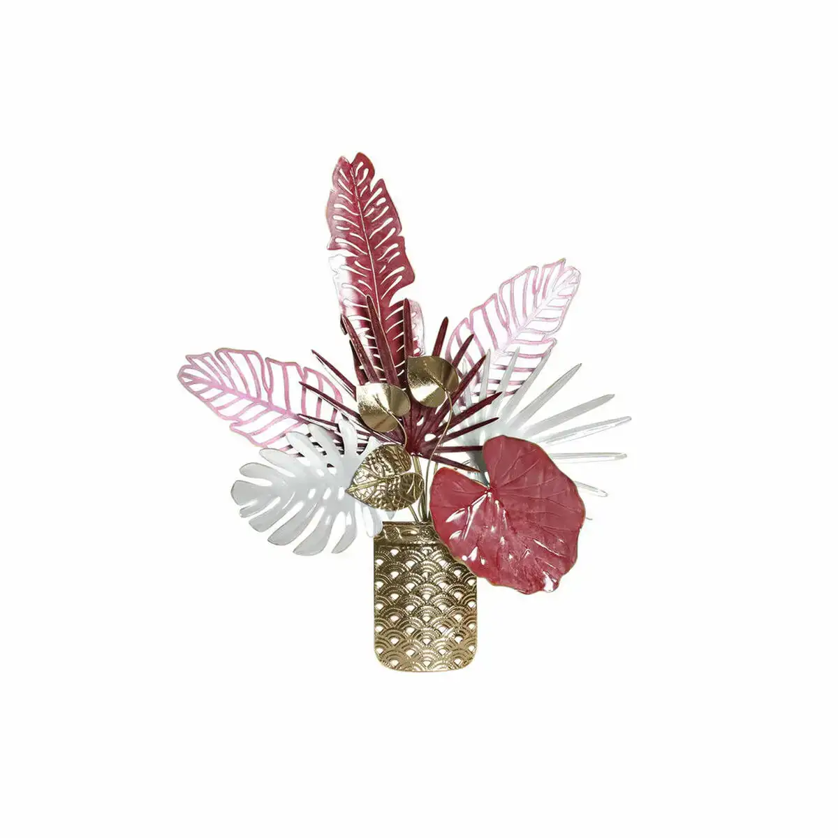 De coration murale dkd home decor me tal fleurs 66 x 13 x 74 cm_9752. DIAYTAR COTE D'IVOIRE - L'Art du Shopping Éclairé. Parcourez notre catalogue et choisissez parmi des produits de qualité qui satisferont vos besoins et votre style.