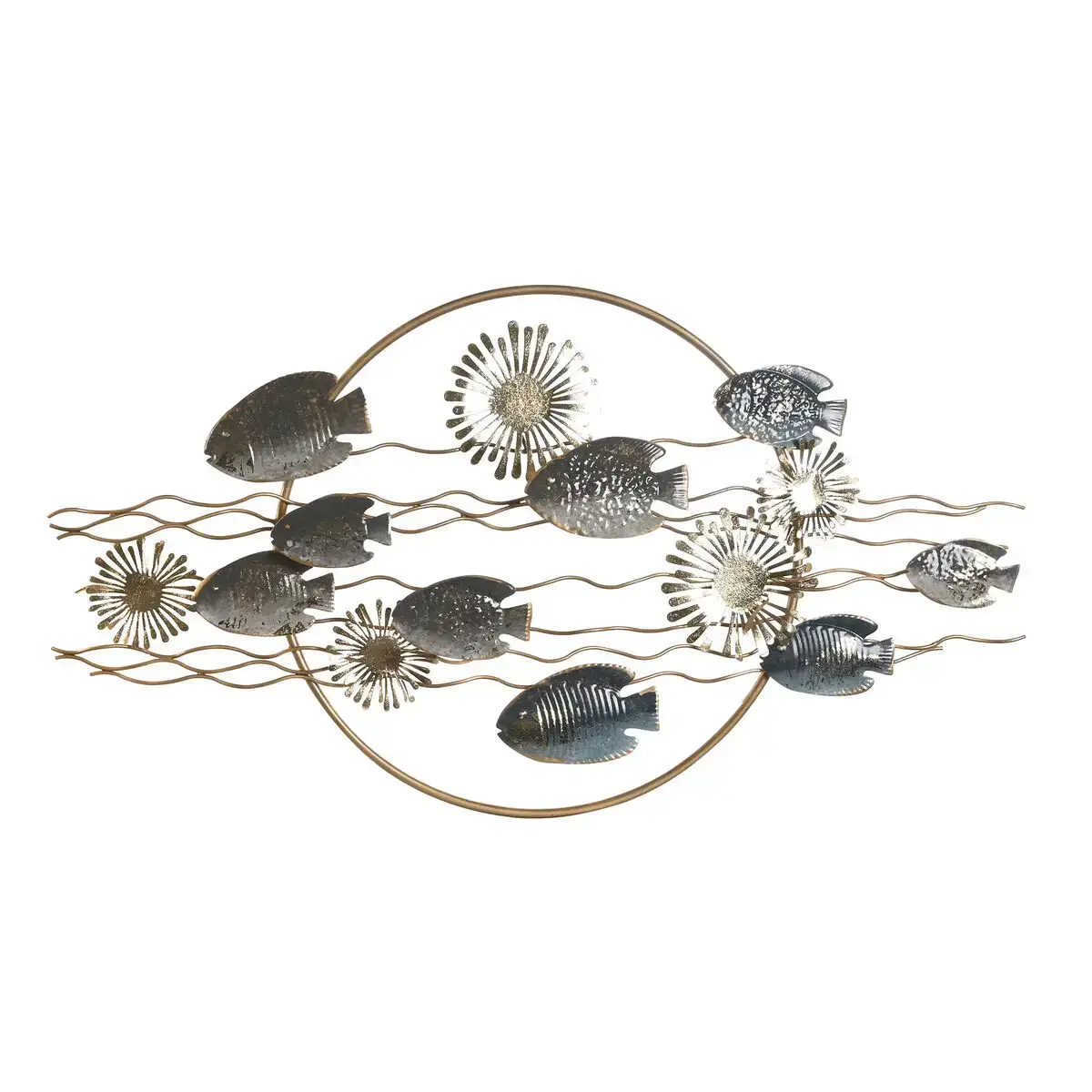 De coration murale dkd home decor poisson me tal dore bleu 91 x 5 x 49 cm_5832. Bienvenue chez DIAYTAR COTE D'IVOIRE - Où Choisir est un Voyage. Plongez dans notre plateforme en ligne pour trouver des produits qui ajoutent de la couleur et de la texture à votre quotidien.