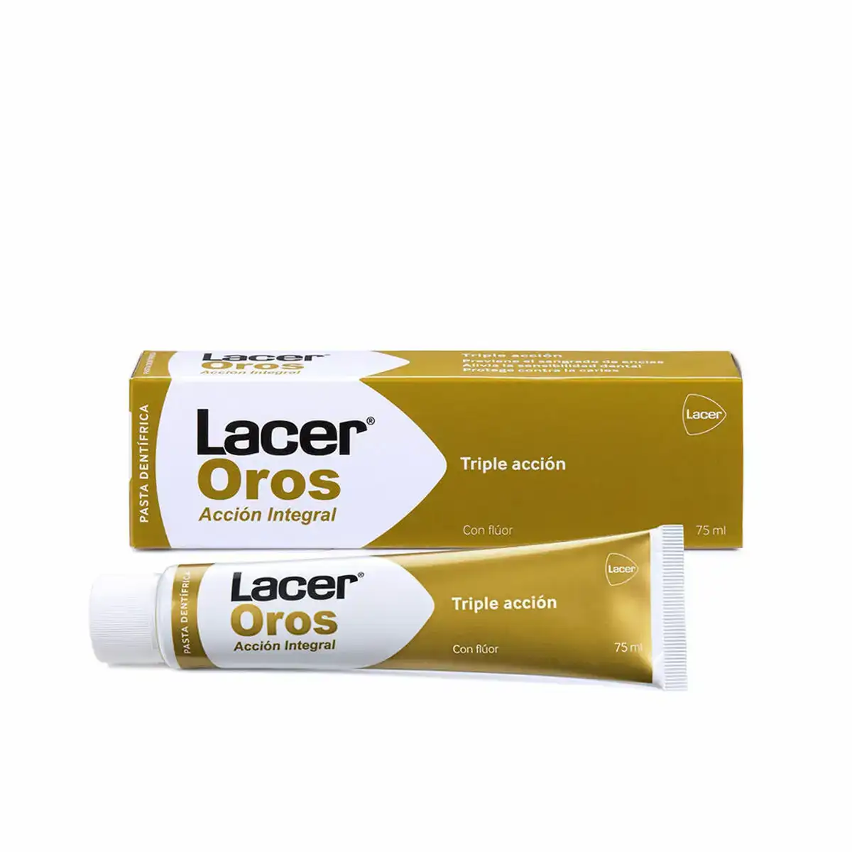 Dentifrice triple action lacer oro 75 ml_4698. DIAYTAR COTE D'IVOIRE - Votre Boutique en Ligne, Votre Histoire. Explorez notre sélection et découvrez des produits qui reflètent votre parcours et vos aspirations, un achat à la fois.