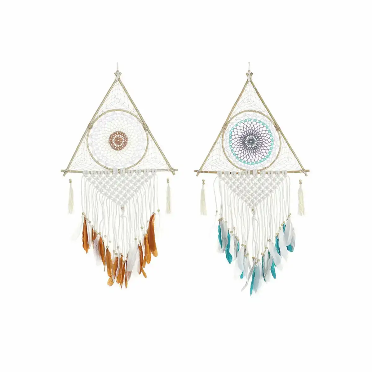 Dream catcher dkd home decor 8424001858279 42 x 2 x 97 cm plumes orange turquoise boho 2 unite s_1150. DIAYTAR COTE D'IVOIRE - Là où Chaque Clic Compte. Parcourez notre boutique en ligne et laissez-vous guider vers des trouvailles uniques qui enrichiront votre quotidien.