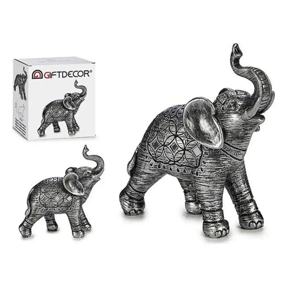 E le phant argent re sine argent 6 x 15 x 14 cm_4620. DIAYTAR COTE D'IVOIRE - Votre Pass vers la Découverte. Explorez notre boutique en ligne et plongez dans un voyage à travers des produits authentiques et contemporains, tous réunis sous un même toit.