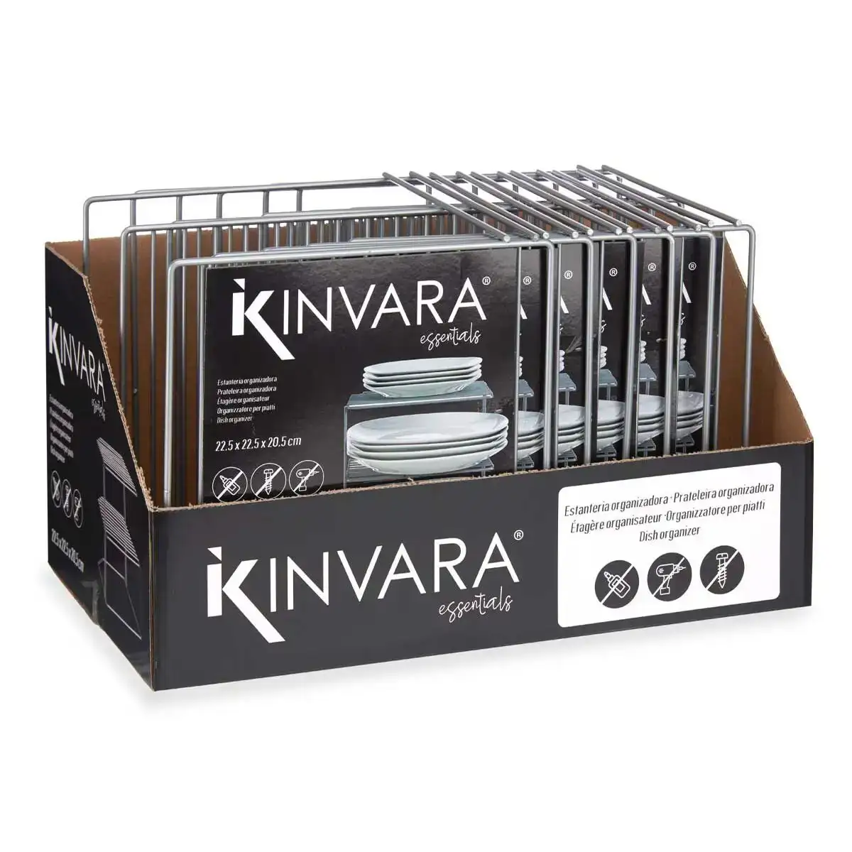 E tage res me tal argent 22 5 x 20 5 x 22 5 cm_5598. DIAYTAR COTE D'IVOIRE - Votre Destination Shopping Incontournable. Parcourez nos rayons virtuels et trouvez des articles qui répondent à tous vos besoins, du quotidien à l'exceptionnel.