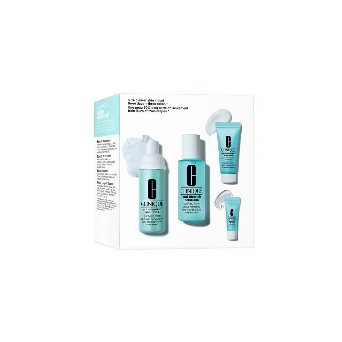 Ensemble de cosme tiques pour femmes clinique blemish solutions step skin care system lote_5927. DIAYTAR COTE D'IVOIRE - Là où l'Élégance Devient un Mode de Vie. Naviguez à travers notre gamme et choisissez des produits qui apportent une touche raffinée à votre quotidien.