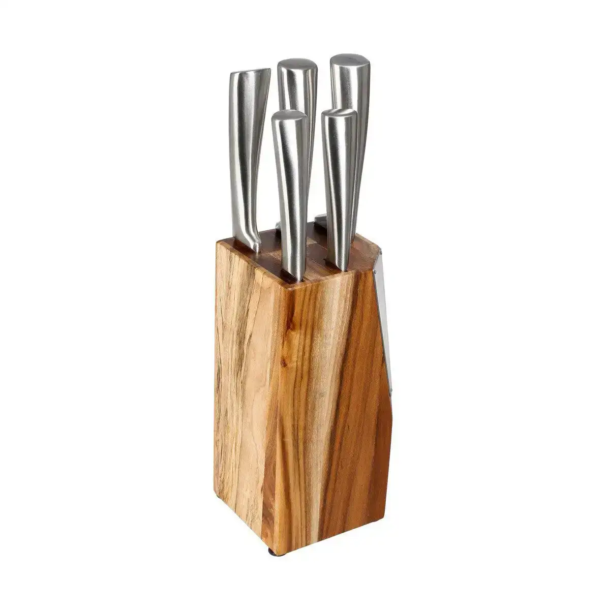 Ensemble de couteaux avec base en bois 5five_3558. Entrez dans l'Univers de DIAYTAR COTE D'IVOIRE - Où l'Élégance Rencontre la Tradition. Explorez notre gamme variée et trouvez des articles qui ajoutent une touche de sophistication à votre vie.