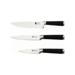 Ensemble de couteaux masterpro foodies acier inoxydable 3 pcs_8408. DIAYTAR COTE D'IVOIRE - Où Choisir est un Plaisir Responsable. Parcourez notre catalogue et choisissez des produits qui incarnent notre engagement envers des pratiques durables et éthiques.