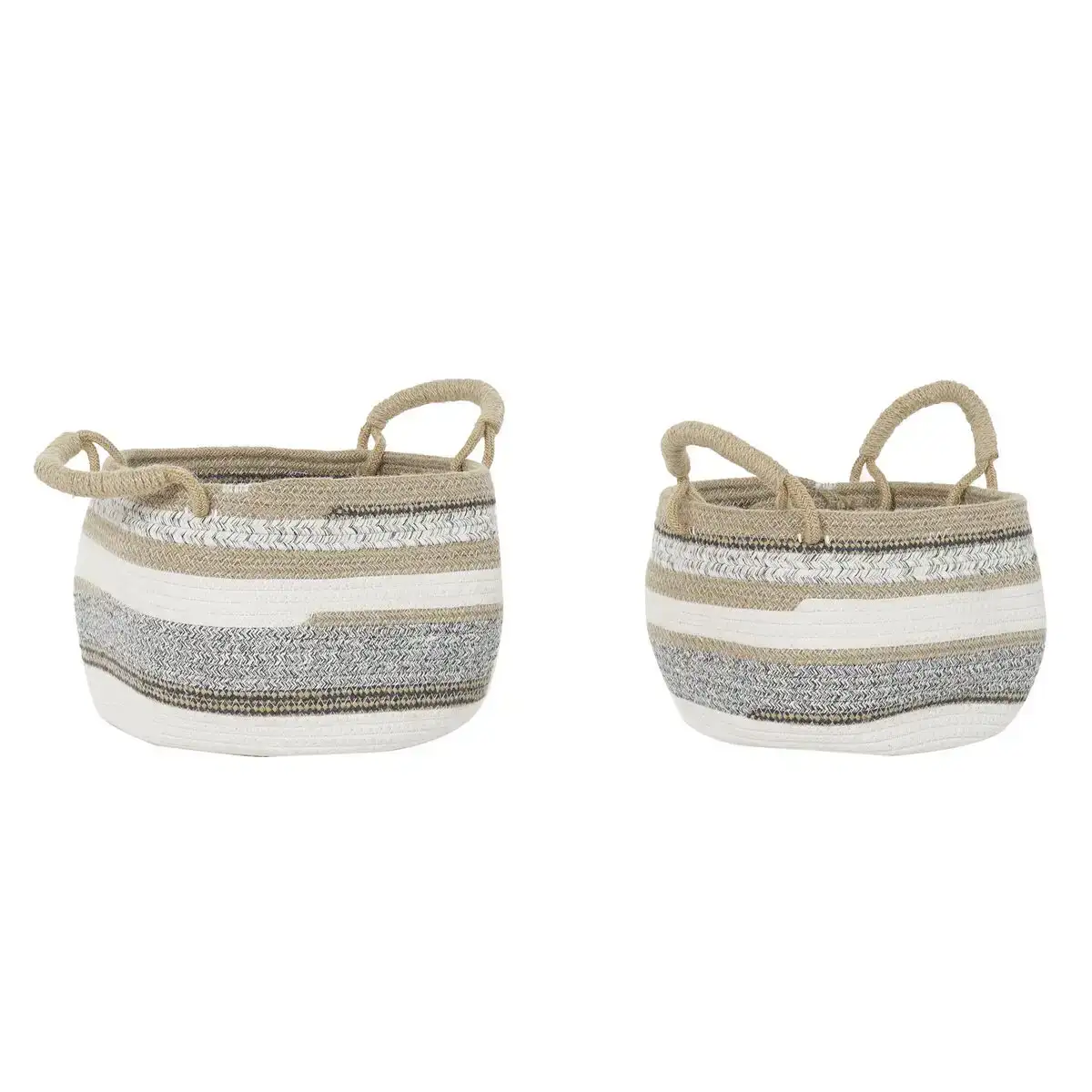 Ensemble de paniers dkd home decor 30 x 30 x 20 cm jute boho_4994. DIAYTAR COTE D'IVOIRE - Où Choisir est une Célébration de l'Artisanat. Explorez notre boutique en ligne et choisissez des articles qui incarnent l'art et le savoir-faire du Côte d'Ivoire.