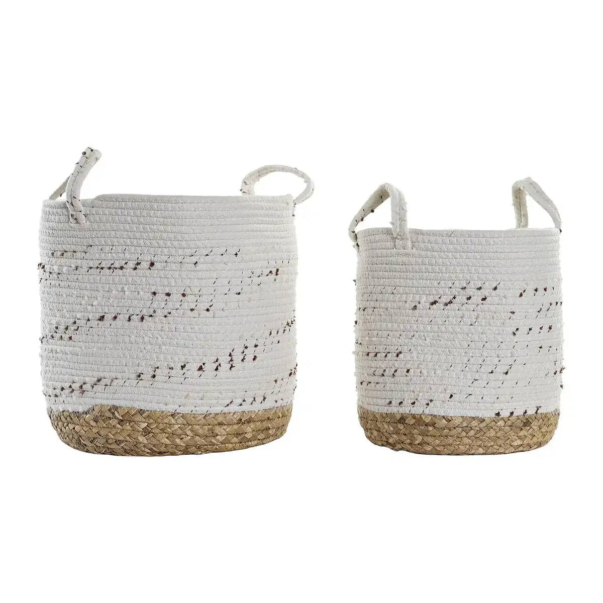 Ensemble de paniers dkd home decor 32 x 32 x 32 cm boho_9003. Plongez dans l'Univers de DIAYTAR COTE D'IVOIRE - Où la Qualité et la Diversité se rencontrent. Parcourez nos rayons virtuels pour trouver des produits répondant à tous les besoins, du confort de votre foyer.