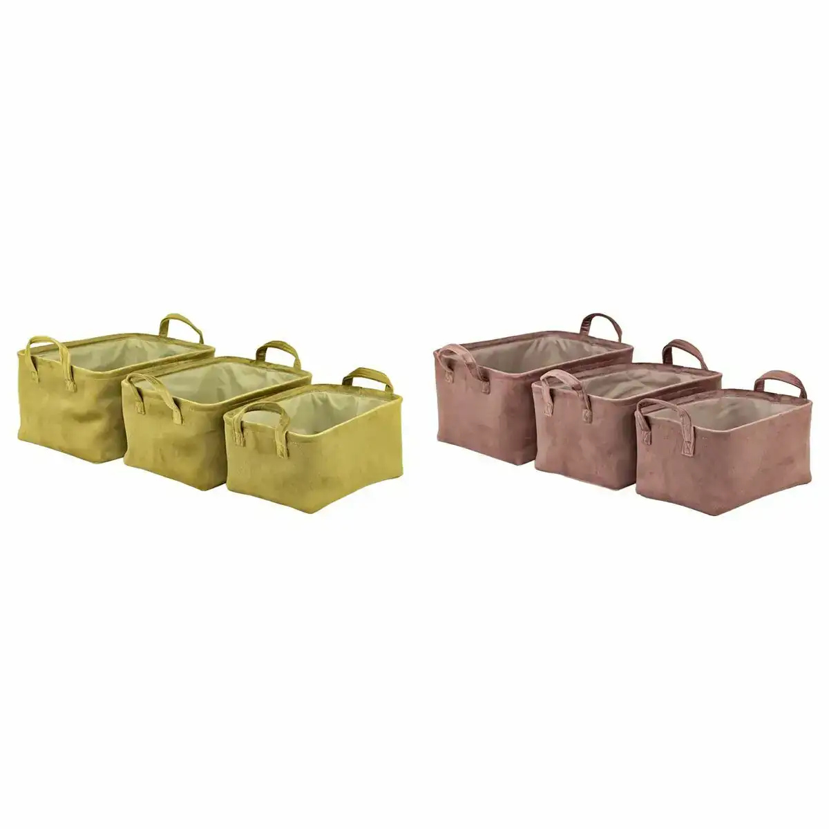 Ensemble de paniers dkd home decor 38 x 29 x 20 cm polyester 2 unite s_9926. DIAYTAR COTE D'IVOIRE - Là où Choisir est un Acte d'Amour pour le Côte d'Ivoire. Explorez notre gamme et choisissez des produits qui célèbrent la culture et l'artisanat du pays.