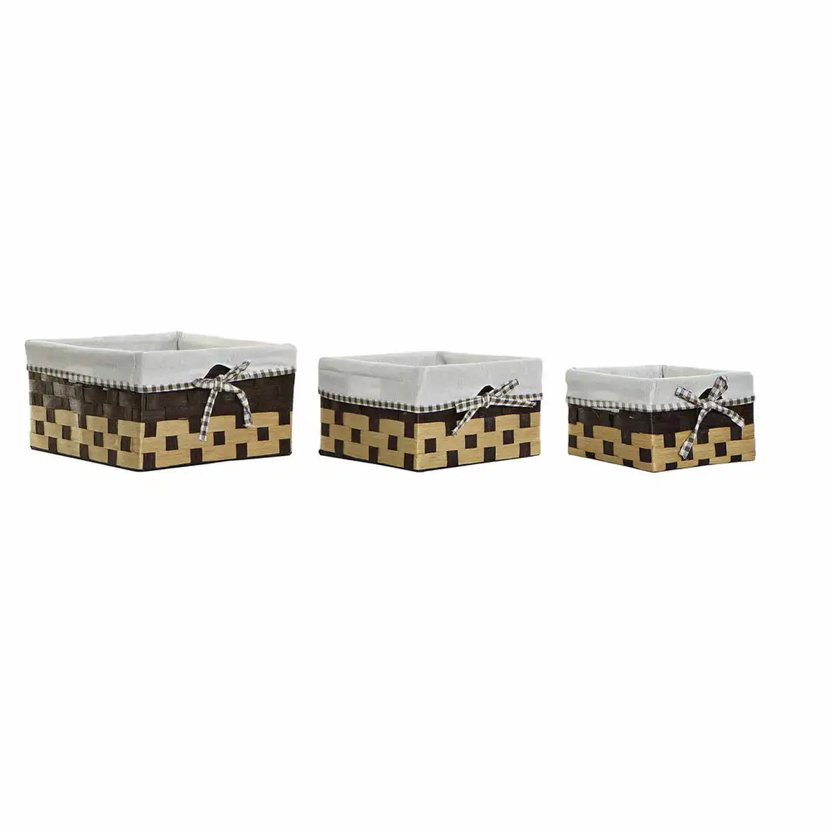 Ensemble de paniers dkd home decor 8424001836833 baignoires naturel blanc marron fonce 31 x 31 x 18 cm fibre naturelle_6320. DIAYTAR COTE D'IVOIRE - Là où le Shopping Devient une Expérience. Naviguez à travers notre catalogue diversifié et découvrez des produits qui ajoutent de la couleur et de la passion à votre vie.