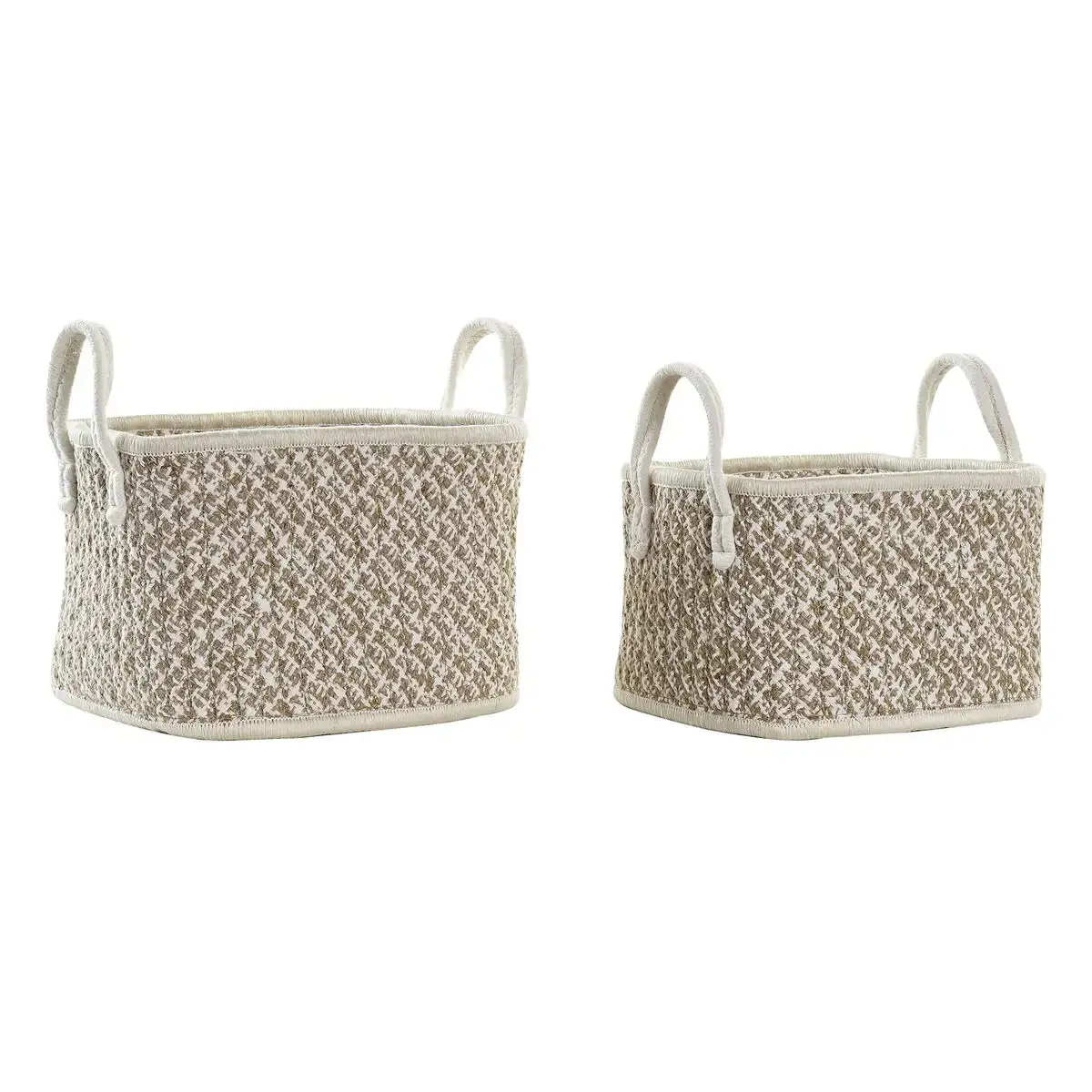 Ensemble de paniers dkd home decor cotton jute 26 x 26 x 19 cm_9830. Bienvenue chez DIAYTAR COTE D'IVOIRE - Où Votre Shopping Prend Vie. Découvrez notre univers et dénichez des trésors qui ajoutent de la couleur à votre quotidien.