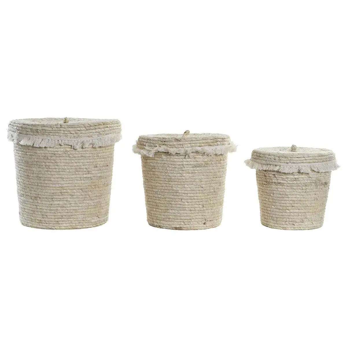 Ensemble de paniers dkd home decor fiber 36 x 36 x 35 cm_9573. DIAYTAR COTE D'IVOIRE - Là où Chaque Produit Est une Trouvaille. Explorez notre sélection minutieuse et découvrez des articles qui correspondent à votre style de vie et à vos aspirations.