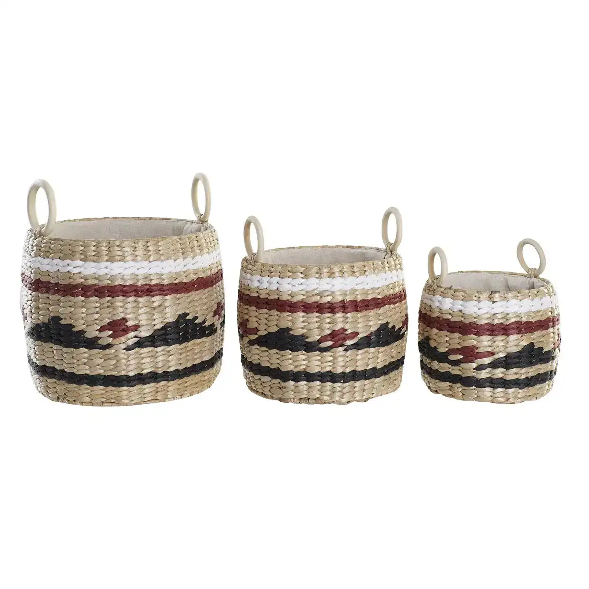 Ensemble de paniers dkd home decor fibre naturelle 30 x 30 x 25 cm_3945. DIAYTAR COTE D'IVOIRE - Où Choisir Devient une Découverte. Explorez notre boutique en ligne et trouvez des articles qui vous surprennent et vous ravissent à chaque clic.