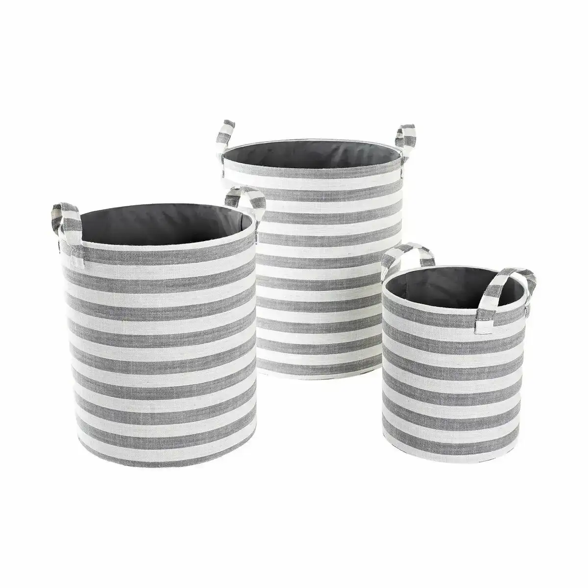 Ensemble de paniers dkd home decor gris rayures coton 3 pie ces 35 x 35 x 40 cm_4691. Bienvenue chez DIAYTAR COTE D'IVOIRE - Où Chaque Article Est une Découverte. Naviguez à travers nos offres et laissez-vous surprendre par des trésors cachés qui enrichiront votre vie.