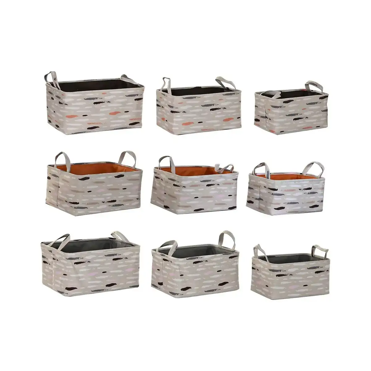 Ensemble de paniers dkd home decor marron gris orange 40 x 30 x 20 cm 3 pie ces_4079. DIAYTAR COTE D'IVOIRE - L'Art de Vivre en Couleurs et en Styles. Parcourez notre sélection et trouvez des articles qui reflètent votre personnalité et votre goût pour la vie.