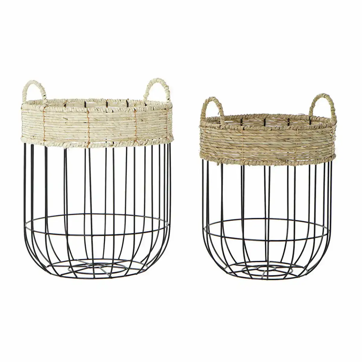 Ensemble de paniers dkd home decor metal fiber loft 2 pcs_6480. DIAYTAR COTE D'IVOIRE - Là où le Chic Rencontre la Tradition. Naviguez à travers notre catalogue et choisissez des produits qui équilibrent l'élégance intemporelle et l'innovation moderne.