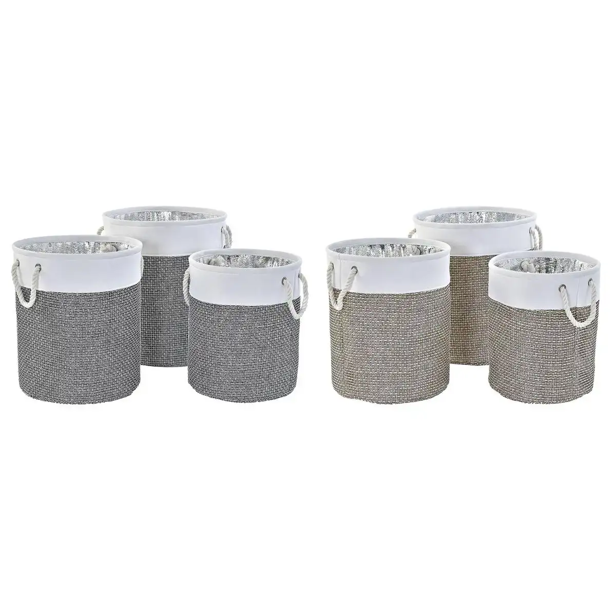 Ensemble de paniers dkd home decor polyester 40 x 40 x 49 cm 2 unite s_9047. DIAYTAR COTE D'IVOIRE - L'Art du Shopping Éclairé. Parcourez notre catalogue et choisissez parmi des produits de qualité qui satisferont vos besoins et votre style.