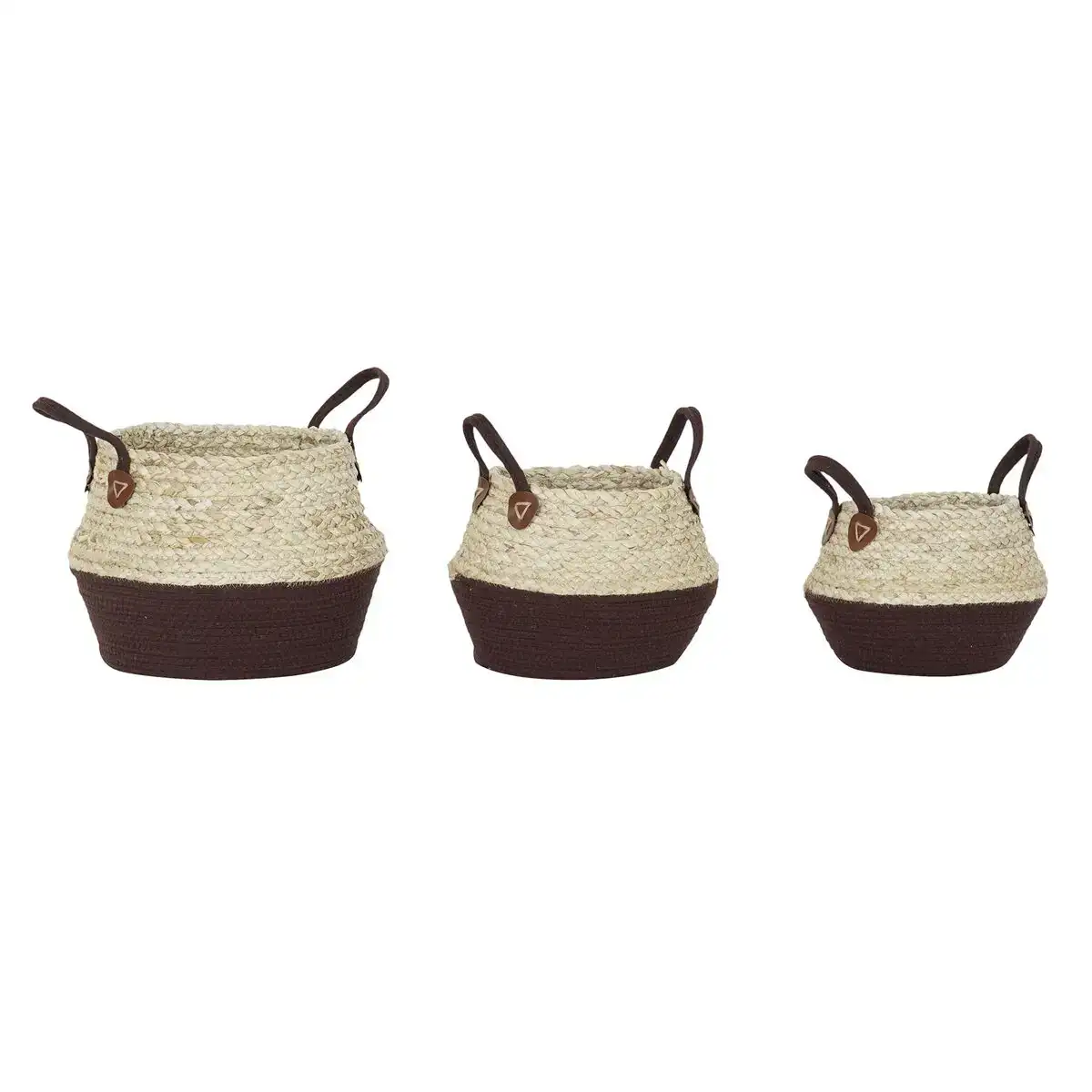 Ensemble de paniers dkd home decor polyester fibre naturelle 38 x 38 x 29 cm_4063. DIAYTAR COTE D'IVOIRE - Où Chaque Produit a son Histoire à Raconter. Parcourez notre catalogue et découvrez des articles qui portent en eux la passion et l'histoire du Côte d'Ivoire.