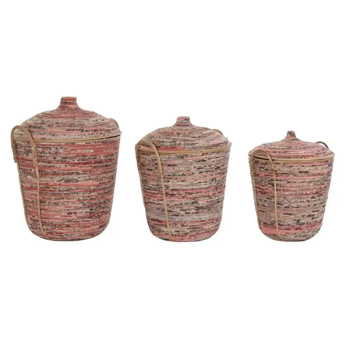 Ensemble de paniers dkd home decor rotin 51 x 51 x 67 cm_1573. Bienvenue sur DIAYTAR COTE D'IVOIRE - Où Chaque Produit a son Histoire. Découvrez notre sélection unique et choisissez des articles qui racontent la richesse culturelle et artistique du Côte d'Ivoire.