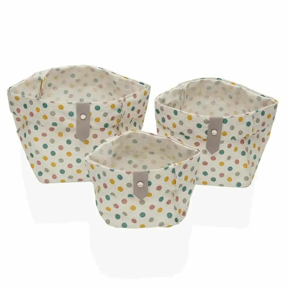 Ensemble de paniers versa springdots polyester textile 3 pcs_7426. DIAYTAR COTE D'IVOIRE - Là où Chaque Produit Est une Trouvaille. Explorez notre sélection minutieuse et découvrez des articles qui correspondent à votre style de vie et à vos aspirations.