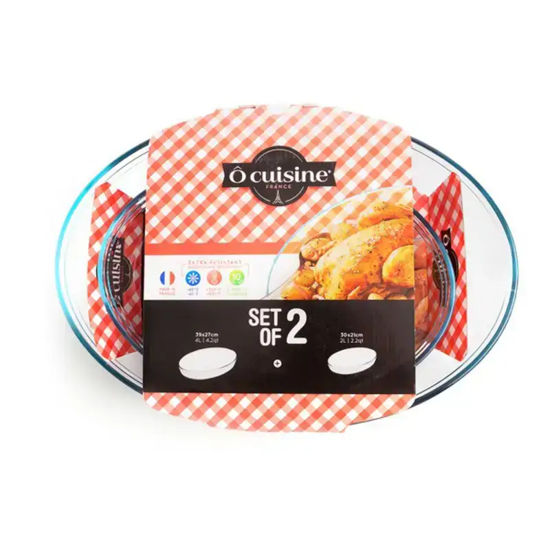 Ensemble de plats a four o cuisine verre borosilicate transparent 2 pcs_6805. Bienvenue chez DIAYTAR COTE D'IVOIRE - Où Chaque Achat Fait une Différence. Découvrez notre gamme de produits qui reflètent l'engagement envers la qualité et le respect de l'environnement.