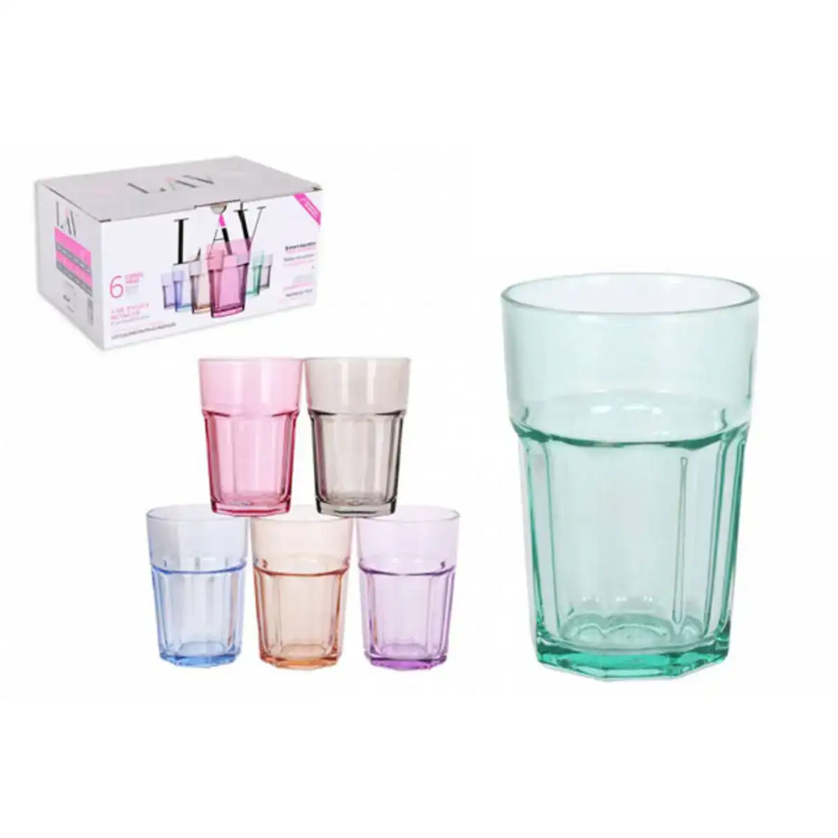 Ensemble de verres lav 365 ml 6 pcs_4776. DIAYTAR COTE D'IVOIRE - Là où Chaque Produit Est une Trouvaille. Explorez notre sélection minutieuse et découvrez des articles qui correspondent à votre style de vie et à vos aspirations.
