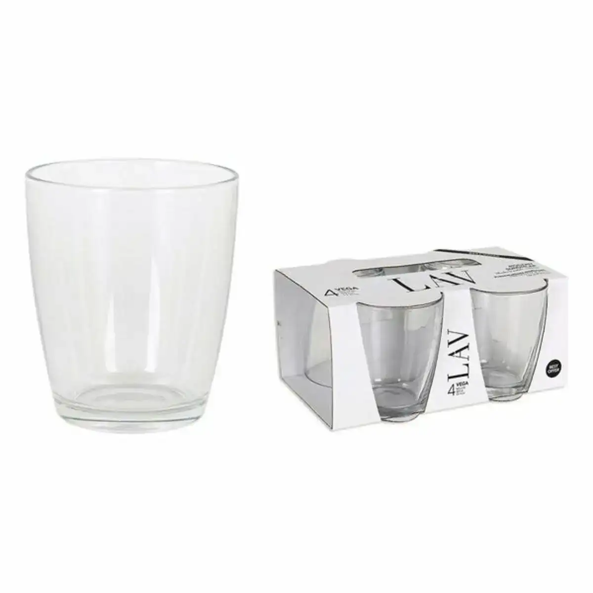 Ensemble de verres lav vega 340 ml crystal 4 uds 340 cc_4737. DIAYTAR COTE D'IVOIRE - Où Choisir est une Célébration de l'Artisanat Local. Découvrez notre boutique en ligne et choisissez des produits qui incarnent la passion des artisans sénégalais.