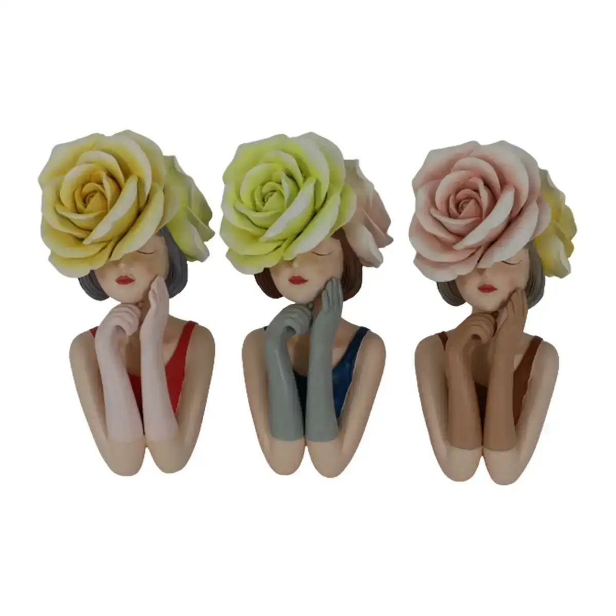 Figurine de corative dkd home decor 14 5 x 11 5 x 28 7 cm lady multicolore 3 unite s_4728. DIAYTAR COTE D'IVOIRE - L'Art de Vivre le Shopping Éthique. Parcourez notre gamme et choisissez des produits qui reflètent notre engagement envers des pratiques durables.
