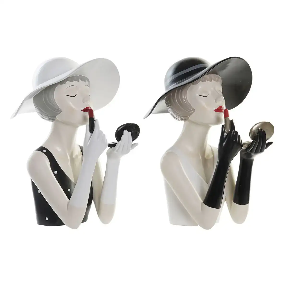 Figurine de corative dkd home decor 26 5 x 20 x 30 5 cm lady noir blanc 2 unite s_7682. DIAYTAR COTE D'IVOIRE - Où le Shopping est un Plaisir Engagé. Parcourez notre catalogue et choisissez des produits qui respectent vos valeurs et vos attentes.