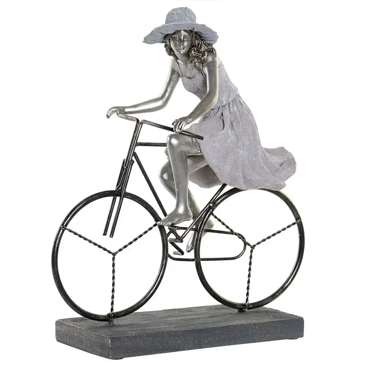 Figurine de corative dkd home decor 27 x 12 x 31 cm lady silver bicycle blanc_3132. DIAYTAR COTE D'IVOIRE - Votre Plateforme Shopping Engagée. Explorez notre catalogue et choisissez des produits qui reflètent notre dévouement envers la qualité et la satisfaction du client.