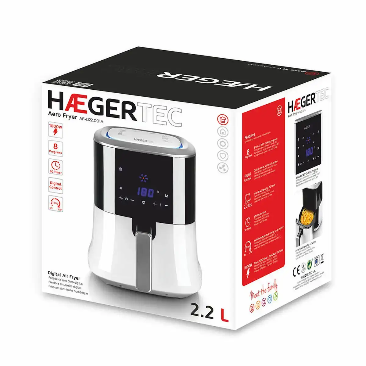 Friteuse haeger aero fryer 2 2 l blanc_2657. Entrez dans l'Univers de DIAYTAR COTE D'IVOIRE - Où Chaque Produit a son Histoire. Explorez notre catalogue et découvrez des trésors qui racontent la riche culture du Côte d'Ivoire.