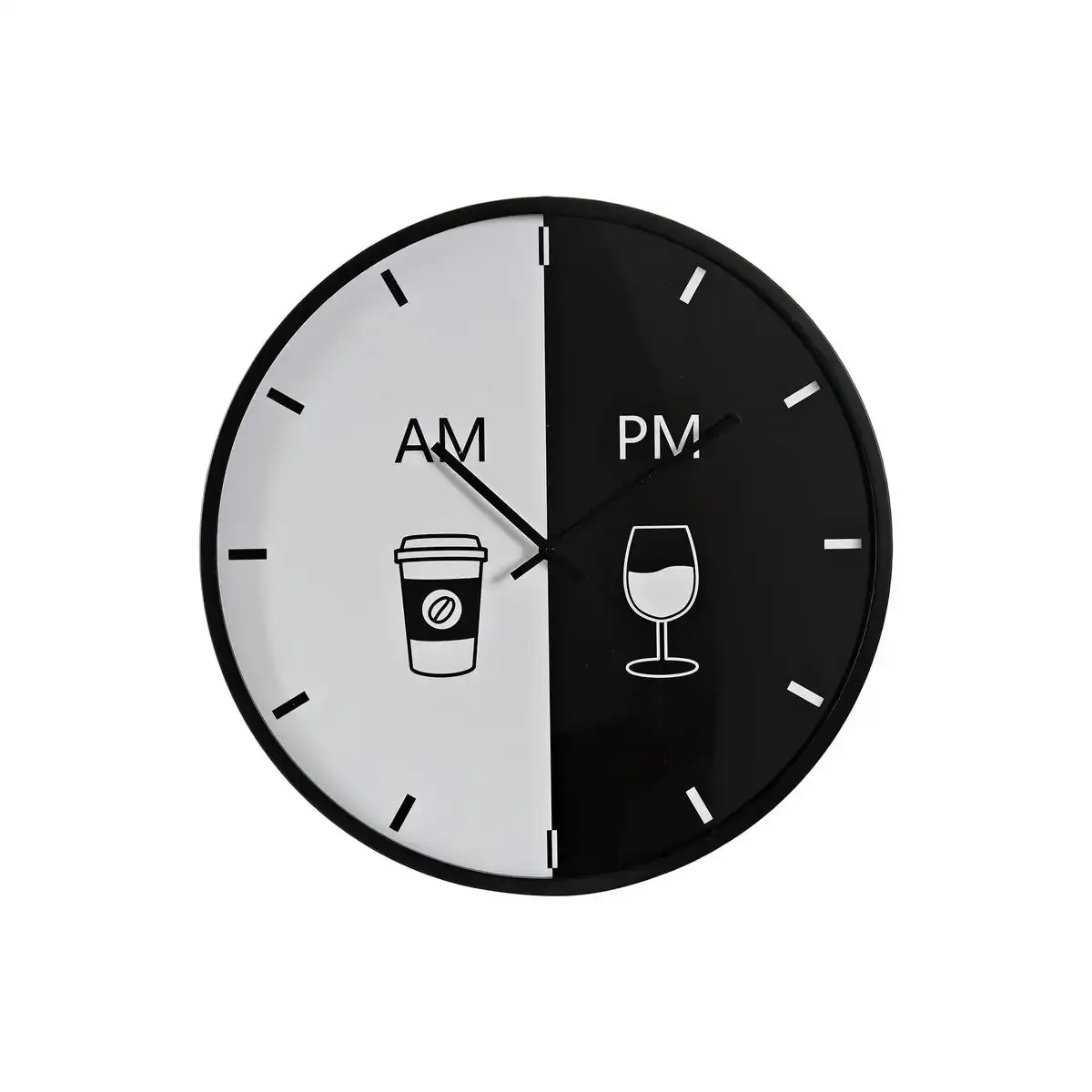 Horloge murale dkd home decor noir me tal blanc 60 x 4 x 60 cm_1844. DIAYTAR COTE D'IVOIRE - Là où le Chic Rencontre la Tradition. Naviguez à travers notre catalogue et choisissez des produits qui équilibrent l'élégance intemporelle et l'innovation moderne.