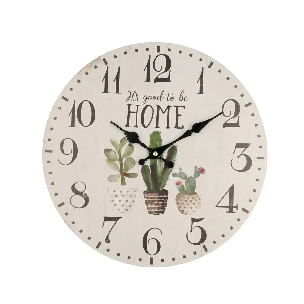 Horloge murale quid cactus bois 34 cm_3512. DIAYTAR COTE D'IVOIRE - Votre Passage vers le Raffinement. Plongez dans notre univers de produits exquis et choisissez des articles qui ajoutent une touche de sophistication à votre vie.