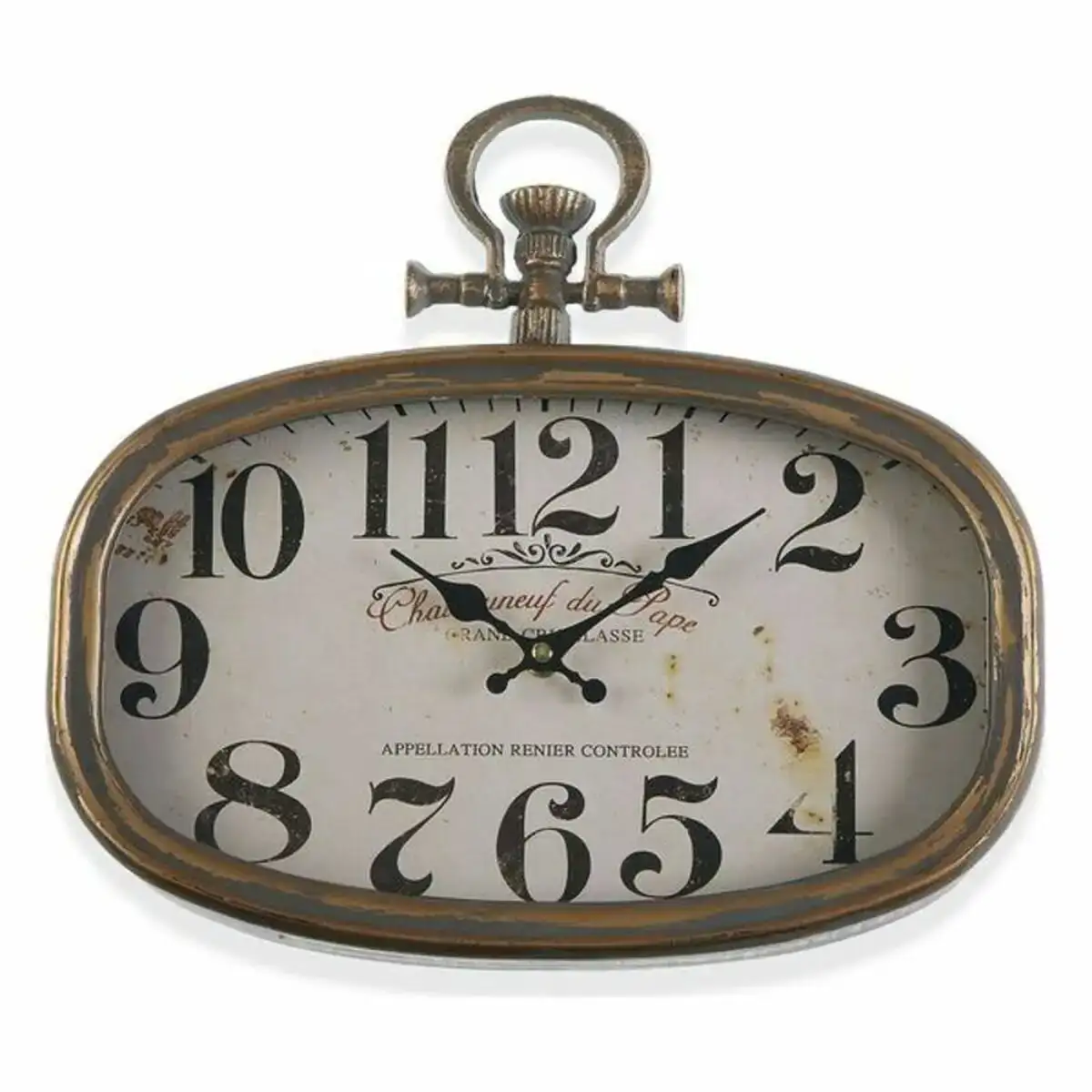 Horloge murale versa chateau me tal 35 x 6 x 32 5 cm_9814. DIAYTAR COTE D'IVOIRE - L'Art de Choisir, l'Art de S'émerveiller. Explorez notre gamme de produits et laissez-vous émerveiller par des créations authentiques et des designs modernes.
