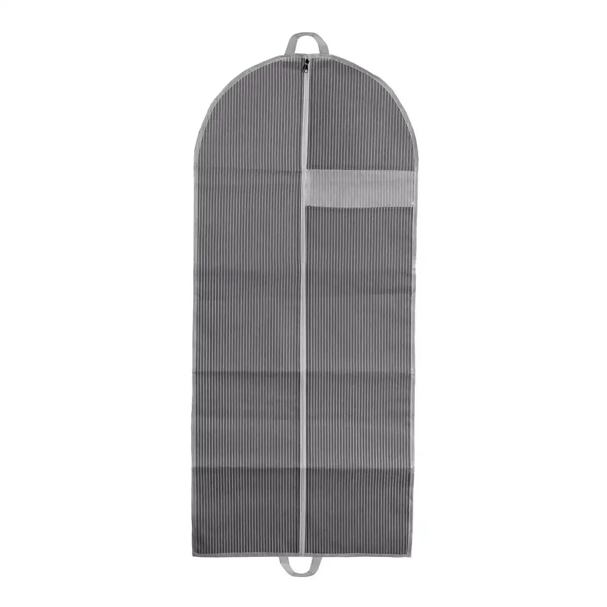 Housse de costume versa stripes gris 135 x 60 cm_4857. DIAYTAR COTE D'IVOIRE - Où Choisir Devient un Acte de Découverte. Découvrez notre gamme et choisissez des produits qui éveillent votre curiosité et élargissent vos horizons.