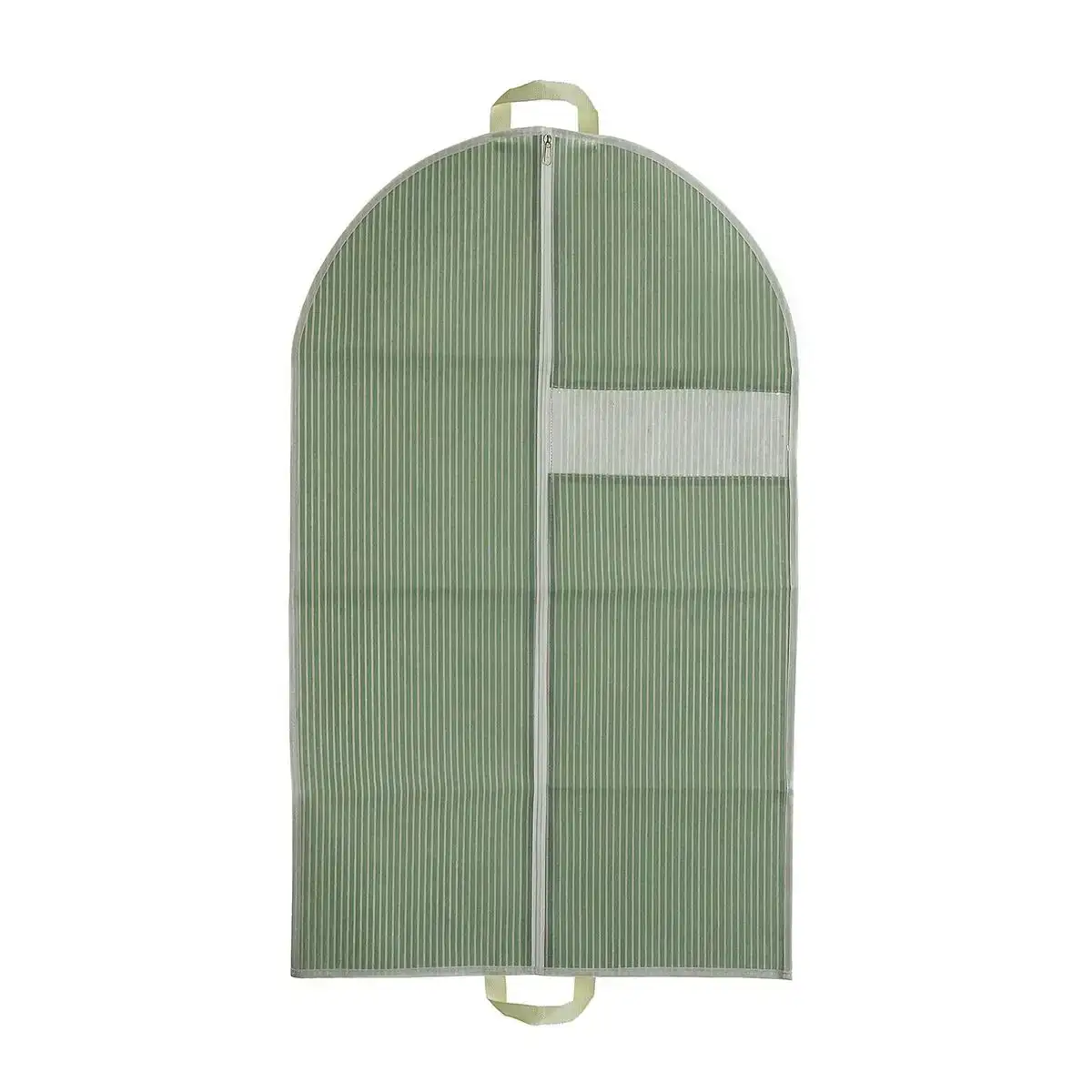 Housse de costume versa stripes vert 100 x 60 cm_8893. DIAYTAR COTE D'IVOIRE - Là où Choisir est un Acte d'Amour pour le Côte d'Ivoire. Explorez notre gamme et choisissez des produits qui célèbrent la culture et l'artisanat du pays.