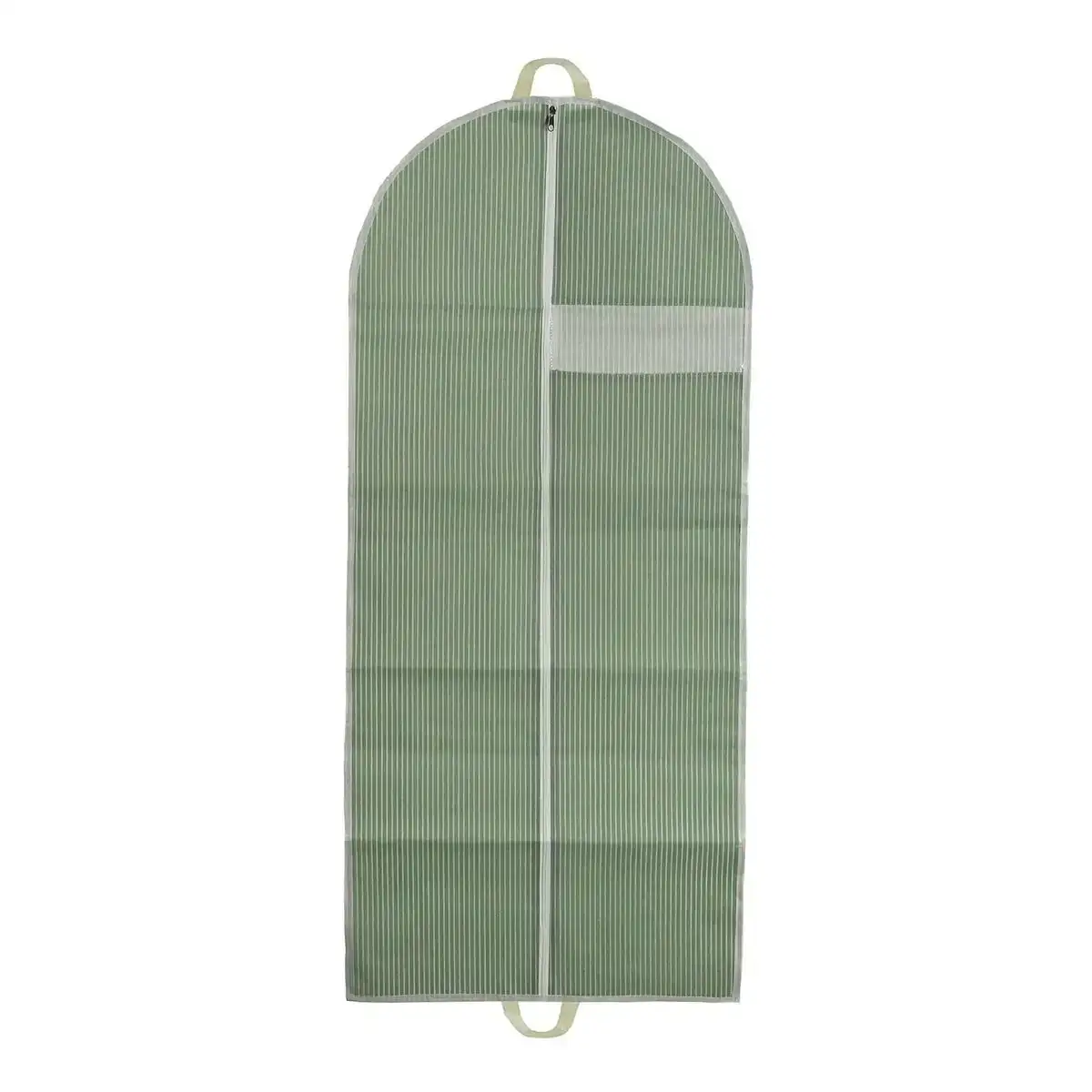 Housse de costume versa stripes vert 135 x 60 cm_1428. DIAYTAR COTE D'IVOIRE - L'Univers du Choix et de l'Authenticité. Explorez notre catalogue et découvrez des articles qui incarnent le patrimoine du Côte d'Ivoire et la modernité du monde.