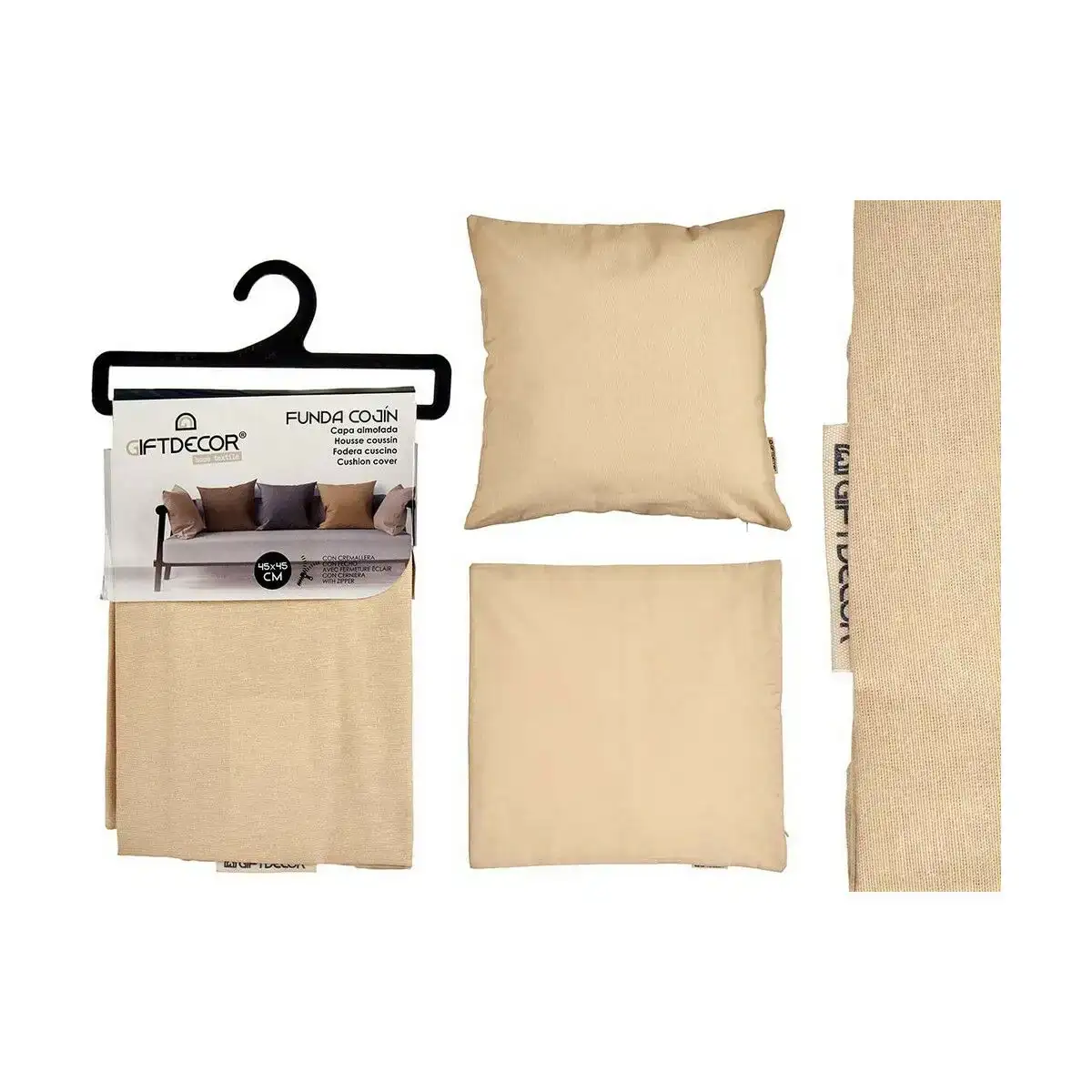 Housse de coussin beige 45 x 0 5 x 45 cm 12 unite s_4132. DIAYTAR COTE D'IVOIRE - Votre Passage vers le Raffinement. Plongez dans notre univers de produits exquis et choisissez des articles qui ajoutent une touche de sophistication à votre vie.