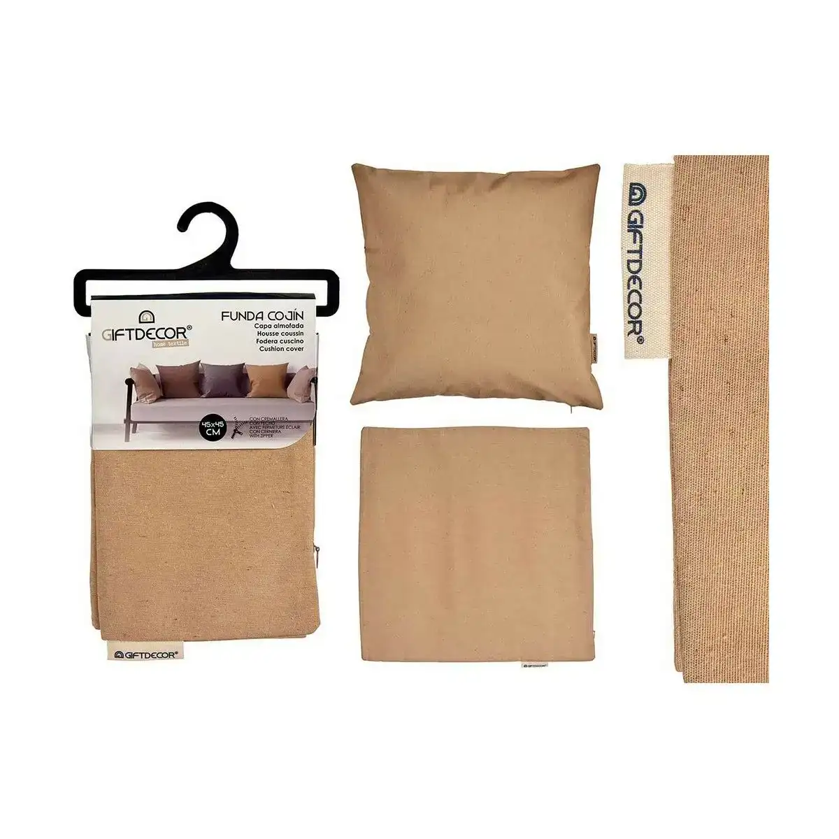 Housse de coussin beige 45 x 0 5 x 45 cm 12 unite s_7649. Bienvenue sur DIAYTAR COTE D'IVOIRE - Là où Chaque Objet a une Âme. Plongez dans notre catalogue et trouvez des articles qui portent l'essence de l'artisanat et de la passion.