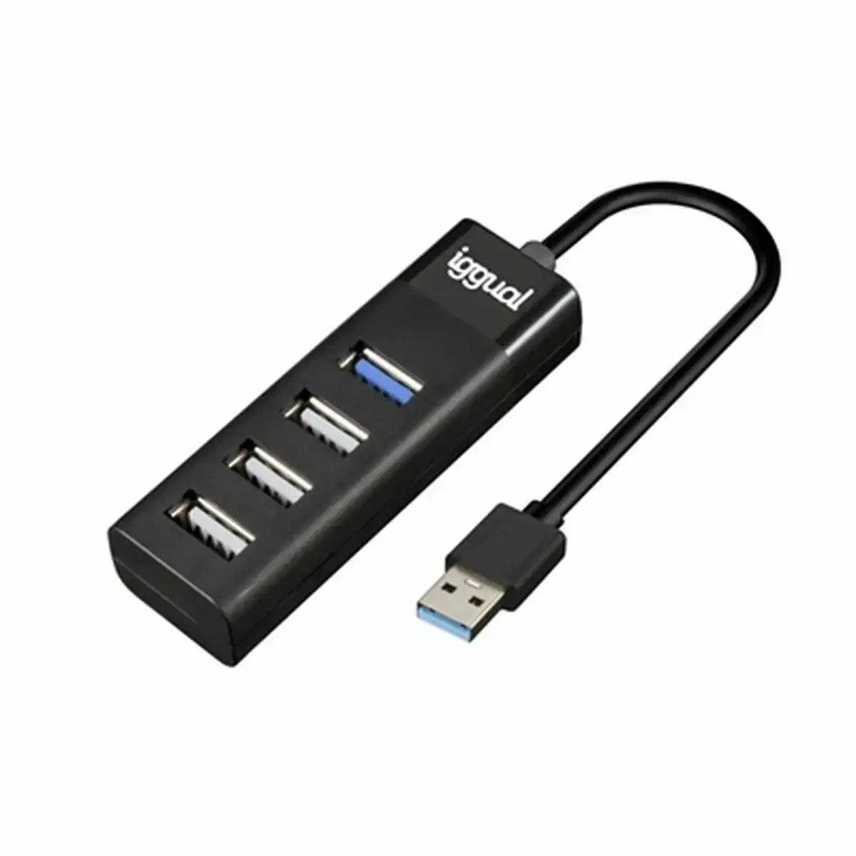 Hub usb 4 ports iggual igg317686 noir_3318. DIAYTAR COTE D'IVOIRE - L'Art de Trouver ce que Vous Aimez. Plongez dans notre assortiment varié et choisissez parmi des produits qui reflètent votre style et répondent à vos besoins.