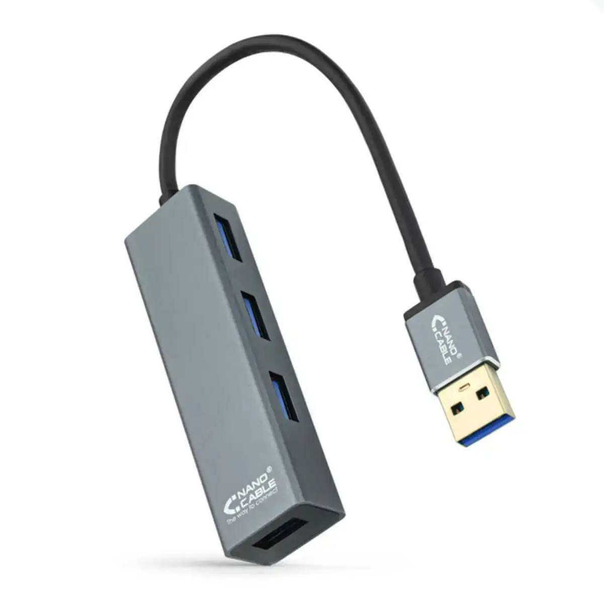 Hub usb 4 ports nanocable 10 16 4402 usb 3 0 gris_8310. DIAYTAR COTE D'IVOIRE - Là où Choisir est un Acte d'Amour pour le Côte d'Ivoire. Explorez notre gamme et choisissez des produits qui célèbrent la culture et l'artisanat du pays.