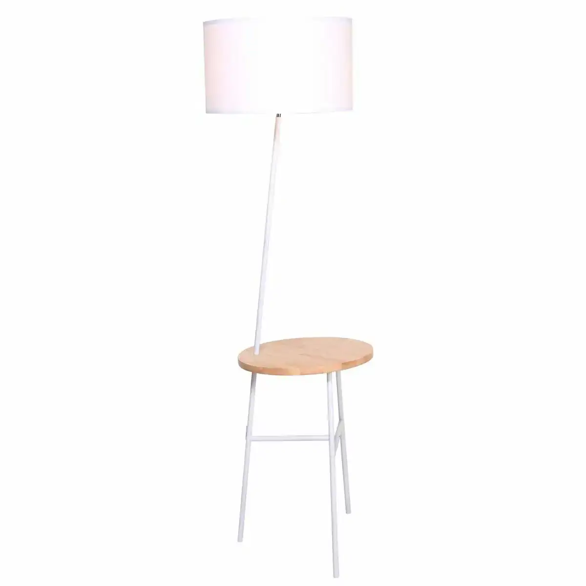 Lampadaire dkd home decor blanc marron polyester me tal pine de 40 x 65 x 152 cm_6229. DIAYTAR COTE D'IVOIRE - Là où Chaque Achat a du Sens. Explorez notre gamme et choisissez des produits qui racontent une histoire, du traditionnel au contemporain.