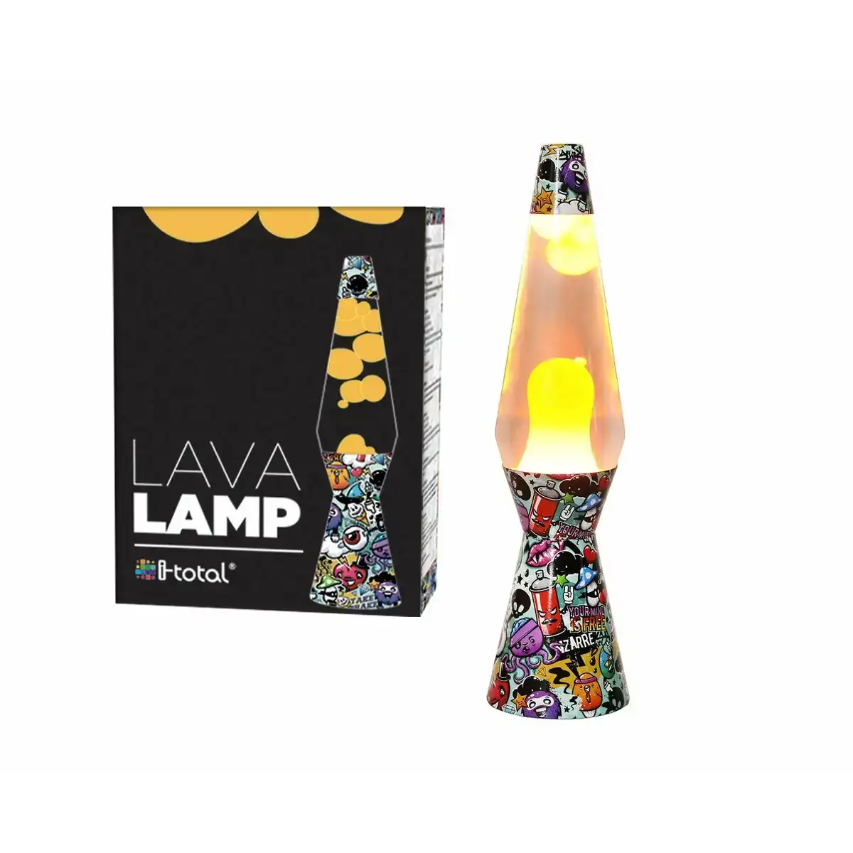 Lampe a lave itotal graffitti multicolore_8787. DIAYTAR COTE D'IVOIRE - Où l'Élégance Rencontre l'Authenticité. Naviguez à travers notre boutique en ligne et choisissez des produits qui incarnent le style et la tradition du Côte d'Ivoire.