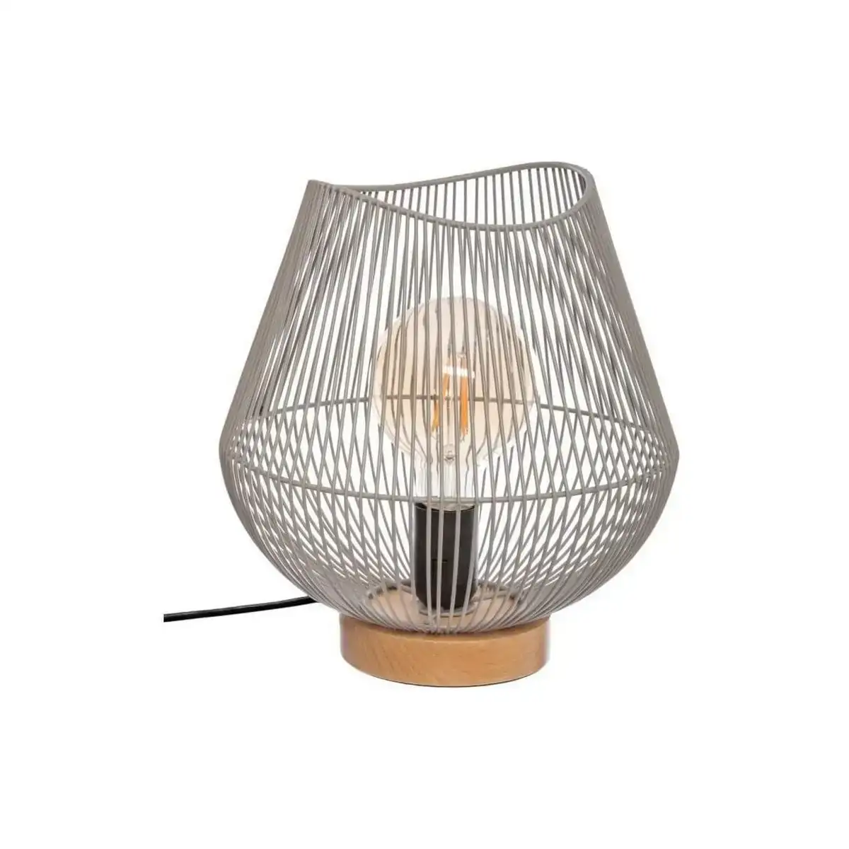 Lampe de bureau atmosphera jena gris me tal 40 w ø 28 x 26 cm_9103. DIAYTAR COTE D'IVOIRE - Là où Choisir est un Acte d'Amour pour le Côte d'Ivoire. Explorez notre gamme et choisissez des produits qui célèbrent la culture et l'artisanat du pays.