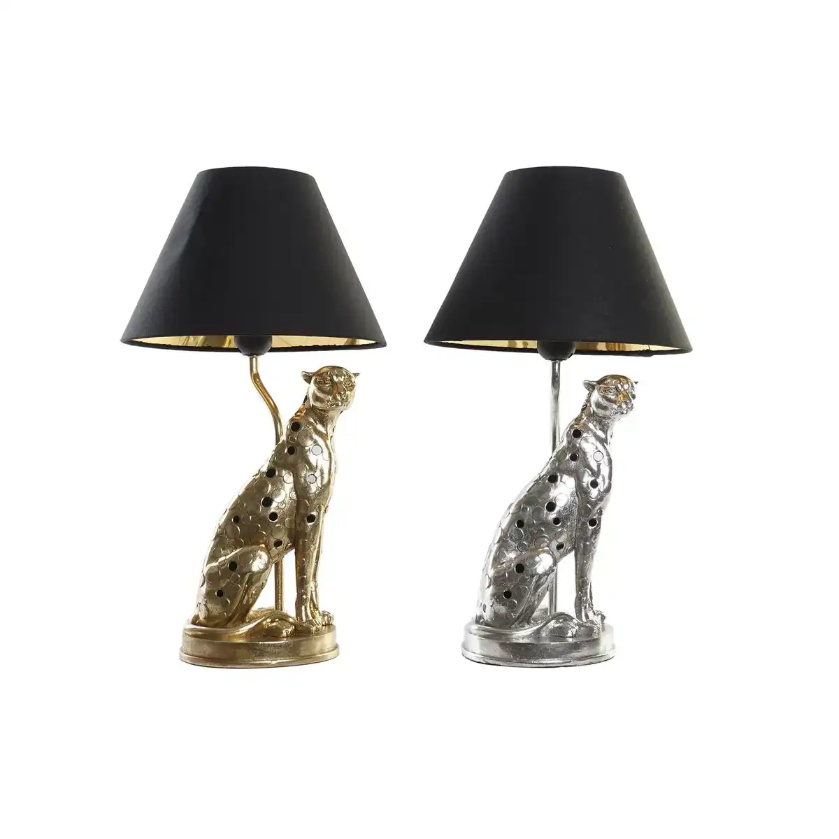 Lampe de bureau dkd home decor argent noir dore 26 x 26 x 46 cm re sine 220 v 50 w 2 unite s_6247. DIAYTAR COTE D'IVOIRE - L'Art de Choisir, l'Art de Se Distinquer. Naviguez à travers notre catalogue et choisissez des produits qui ajoutent une note d'élégance à votre style unique.